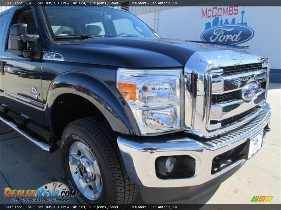 2015 Ford F250 Super Duty XLT Crew Cab 4x4 Blue Jeans / Steel Photo #36