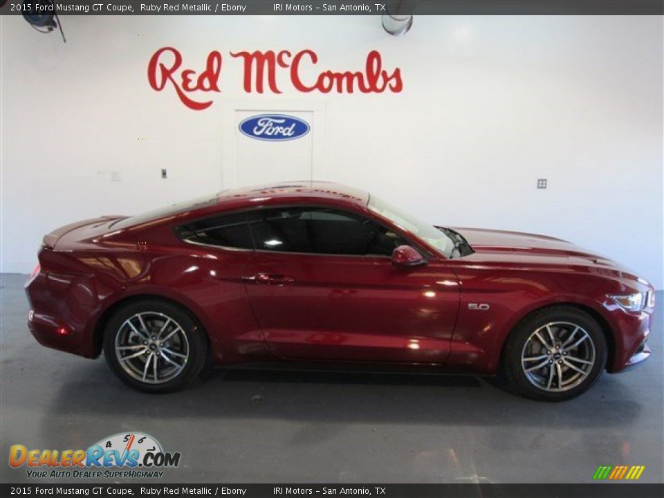 2015 Ford Mustang GT Coupe Ruby Red Metallic / Ebony Photo #8