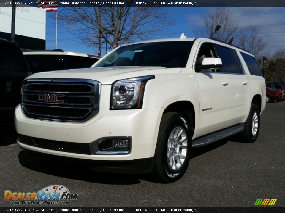 2015 GMC Yukon XL SLT 4WD White Diamond Tricoat / Cocoa/Dune Photo #1