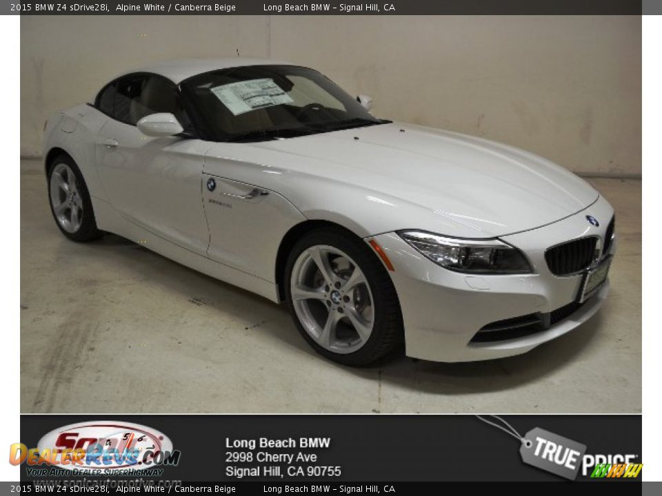 2015 BMW Z4 sDrive28i Alpine White / Canberra Beige Photo #1