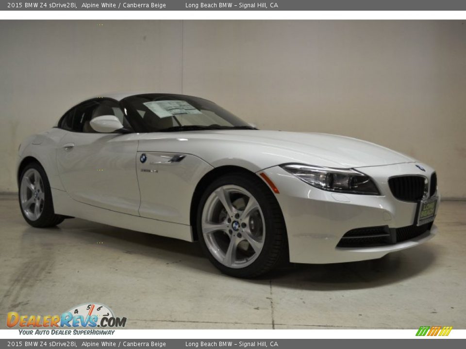 2015 BMW Z4 sDrive28i Alpine White / Canberra Beige Photo #2