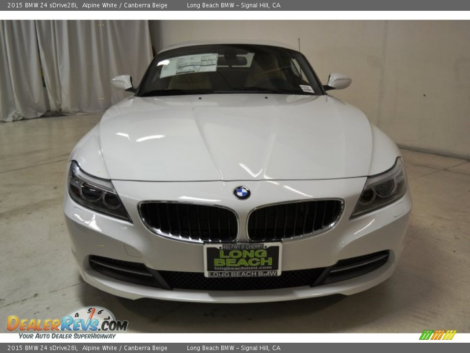 2015 BMW Z4 sDrive28i Alpine White / Canberra Beige Photo #4