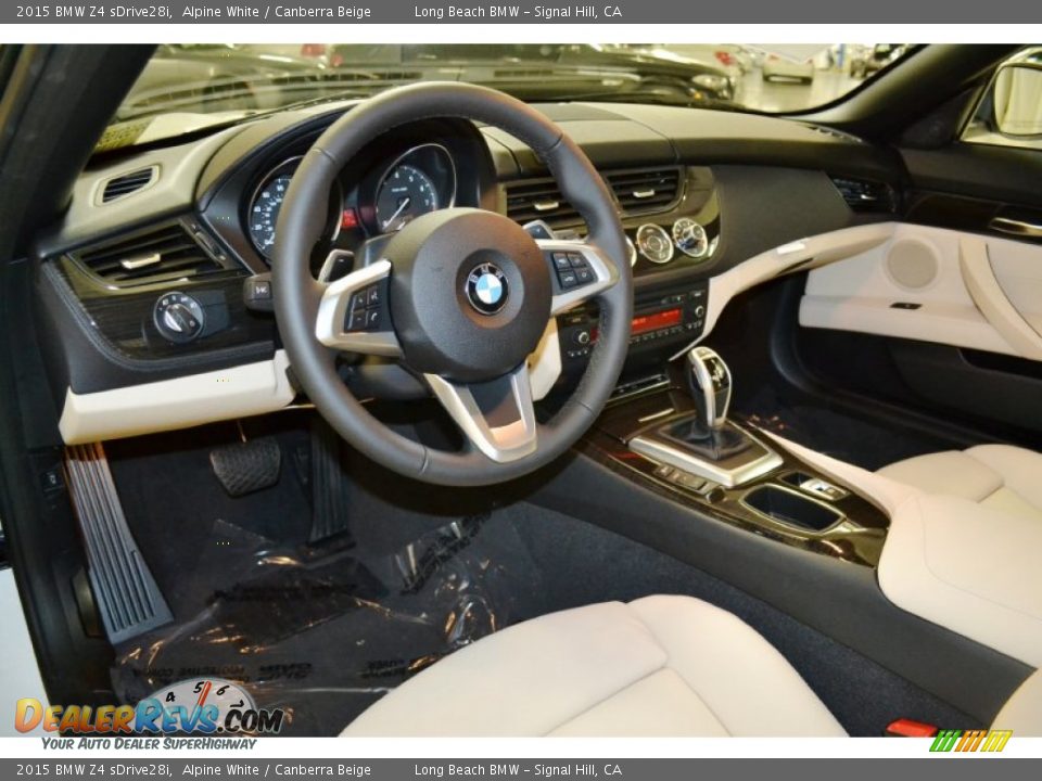 Canberra Beige Interior - 2015 BMW Z4 sDrive28i Photo #6