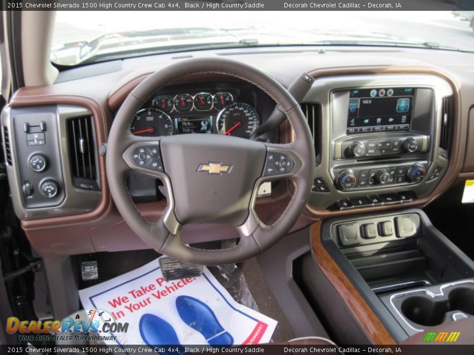 2015 Chevrolet Silverado 1500 High Country Crew Cab 4x4 Black / High Country Saddle Photo #9
