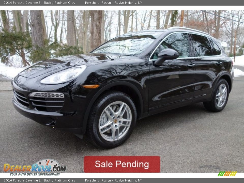 2014 Porsche Cayenne S Black / Platinum Grey Photo #1