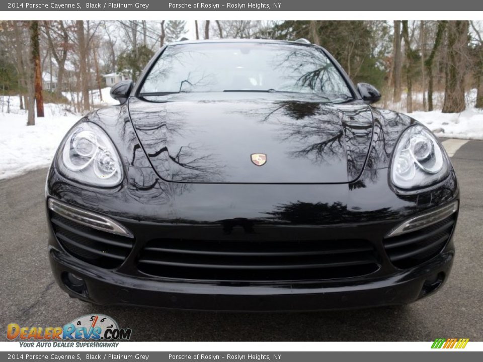 2014 Porsche Cayenne S Black / Platinum Grey Photo #2