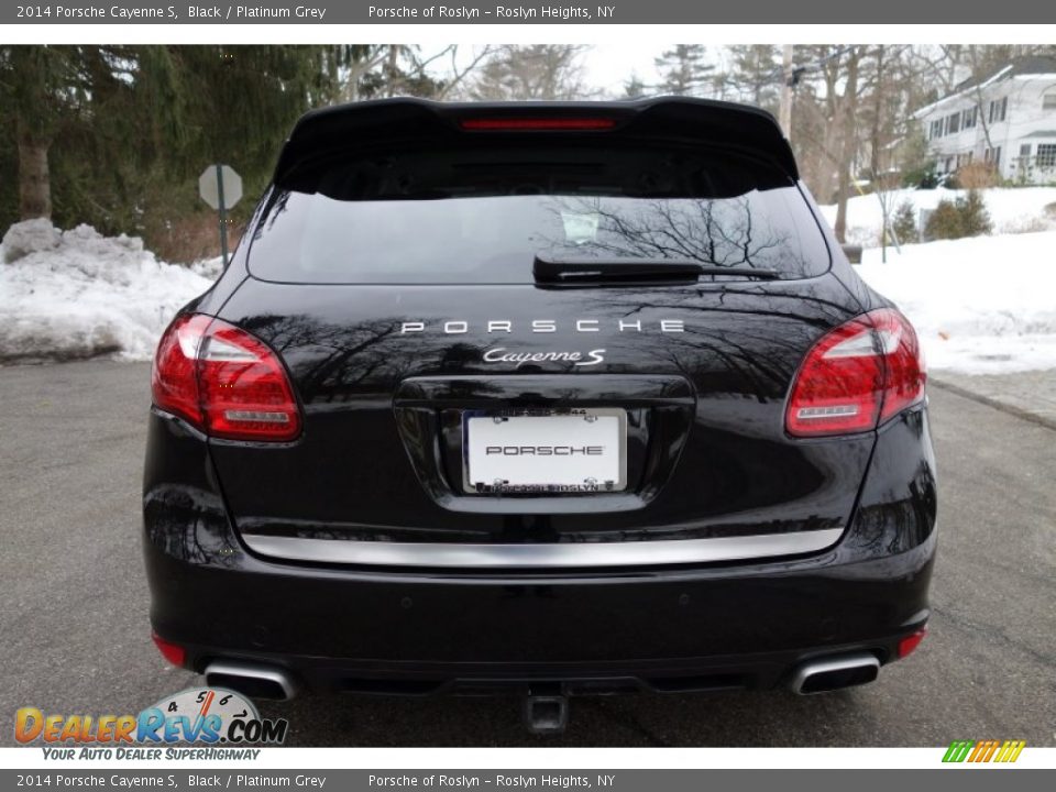 2014 Porsche Cayenne S Black / Platinum Grey Photo #5