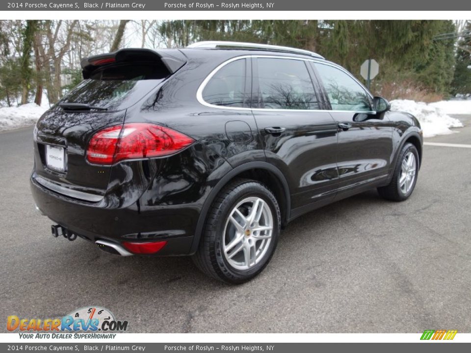 2014 Porsche Cayenne S Black / Platinum Grey Photo #6