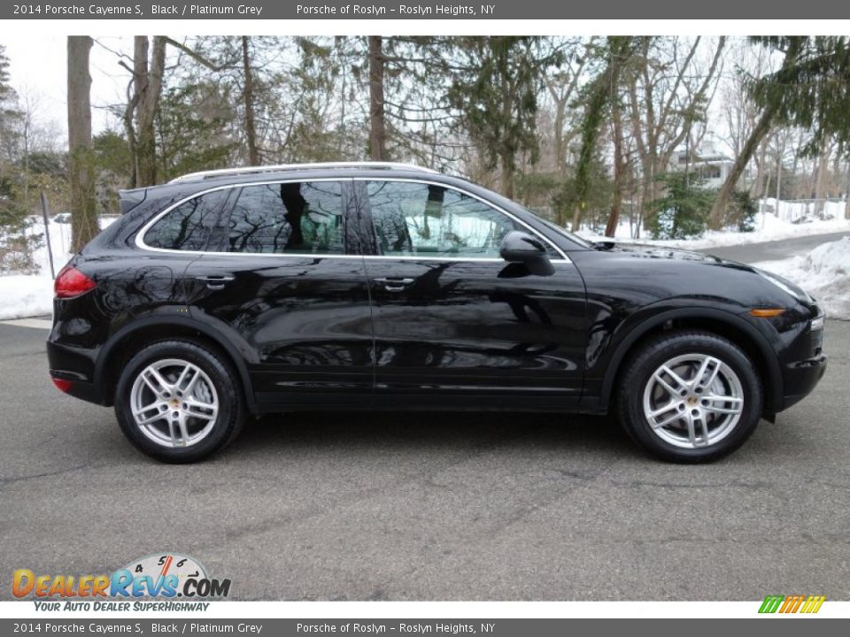 2014 Porsche Cayenne S Black / Platinum Grey Photo #7