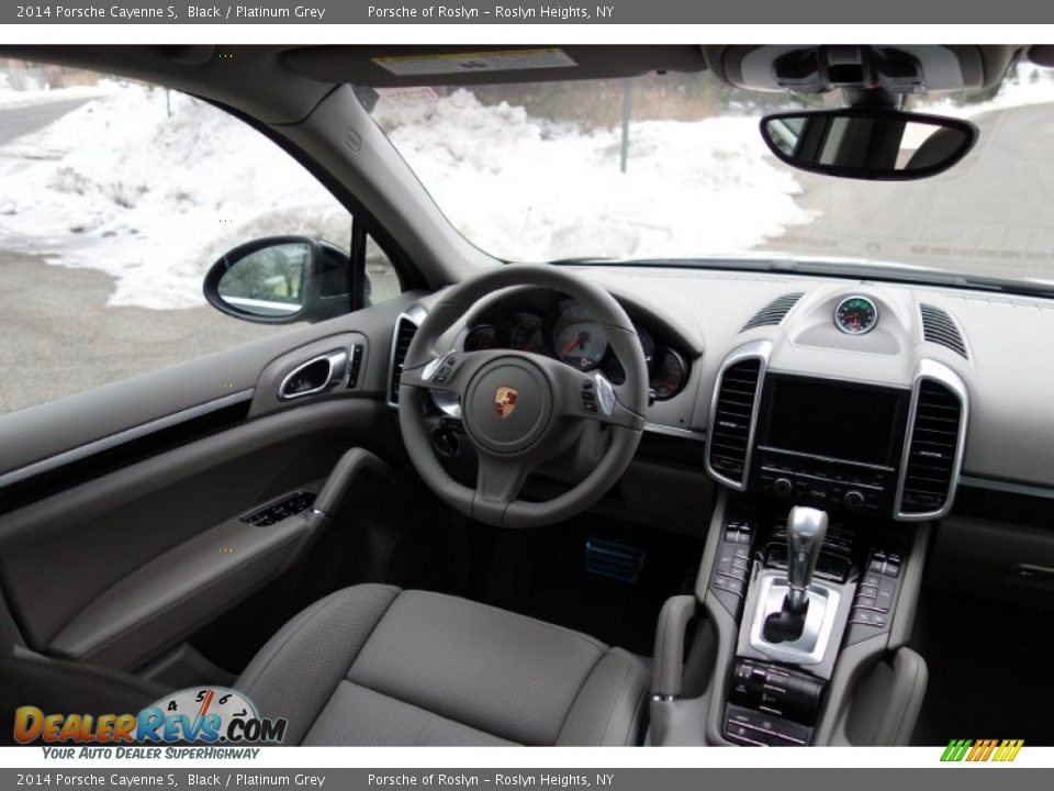 2014 Porsche Cayenne S Black / Platinum Grey Photo #13