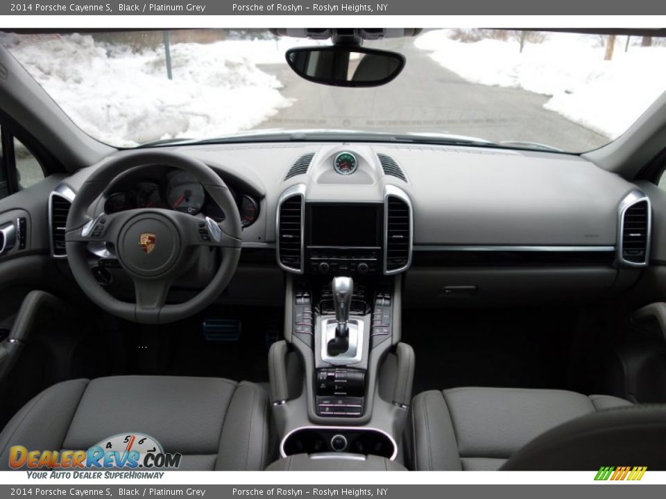 2014 Porsche Cayenne S Black / Platinum Grey Photo #14