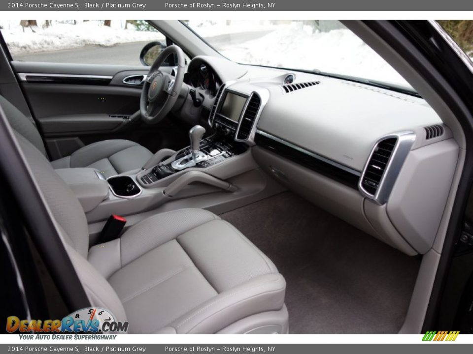 2014 Porsche Cayenne S Black / Platinum Grey Photo #16