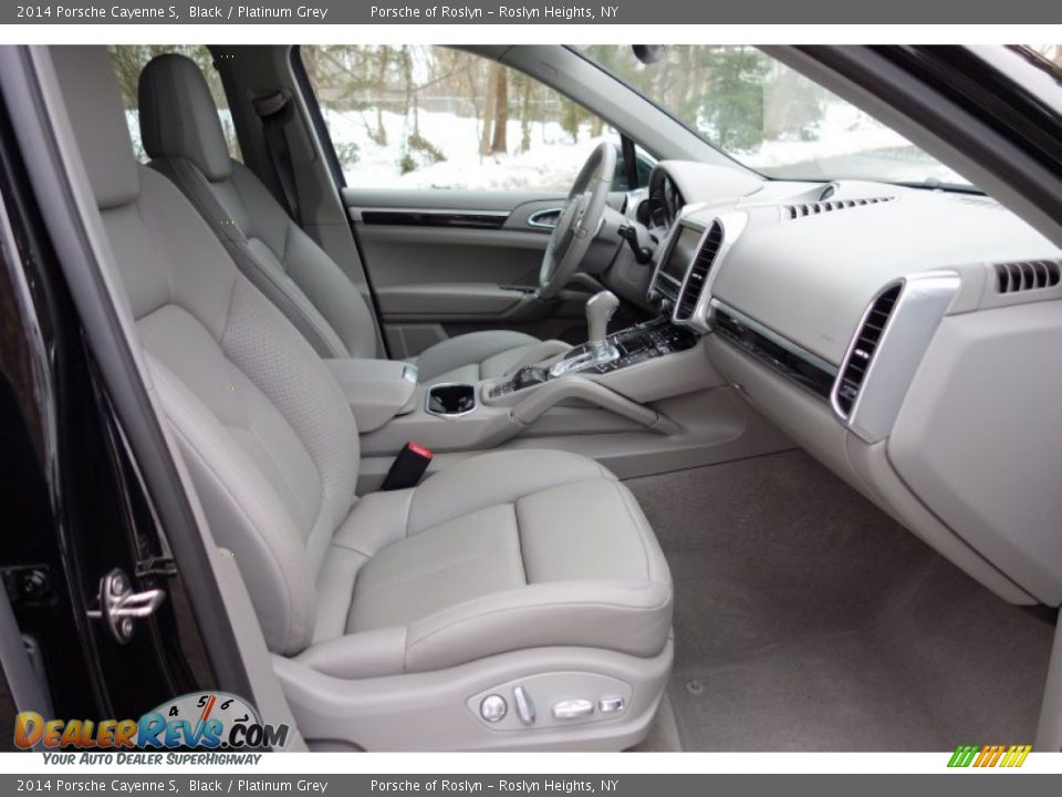 2014 Porsche Cayenne S Black / Platinum Grey Photo #17