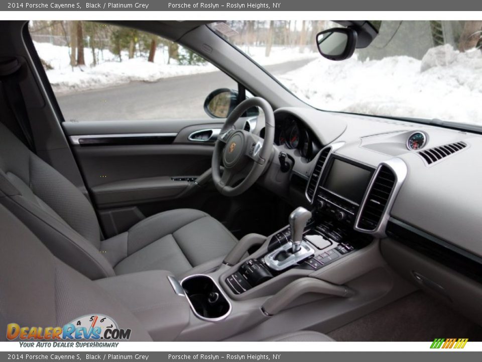 2014 Porsche Cayenne S Black / Platinum Grey Photo #18
