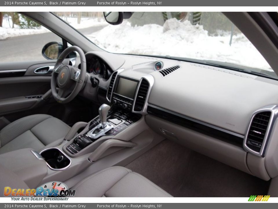 2014 Porsche Cayenne S Black / Platinum Grey Photo #19