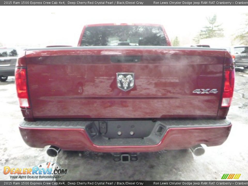 2015 Ram 1500 Express Crew Cab 4x4 Deep Cherry Red Crystal Pearl / Black/Diesel Gray Photo #6