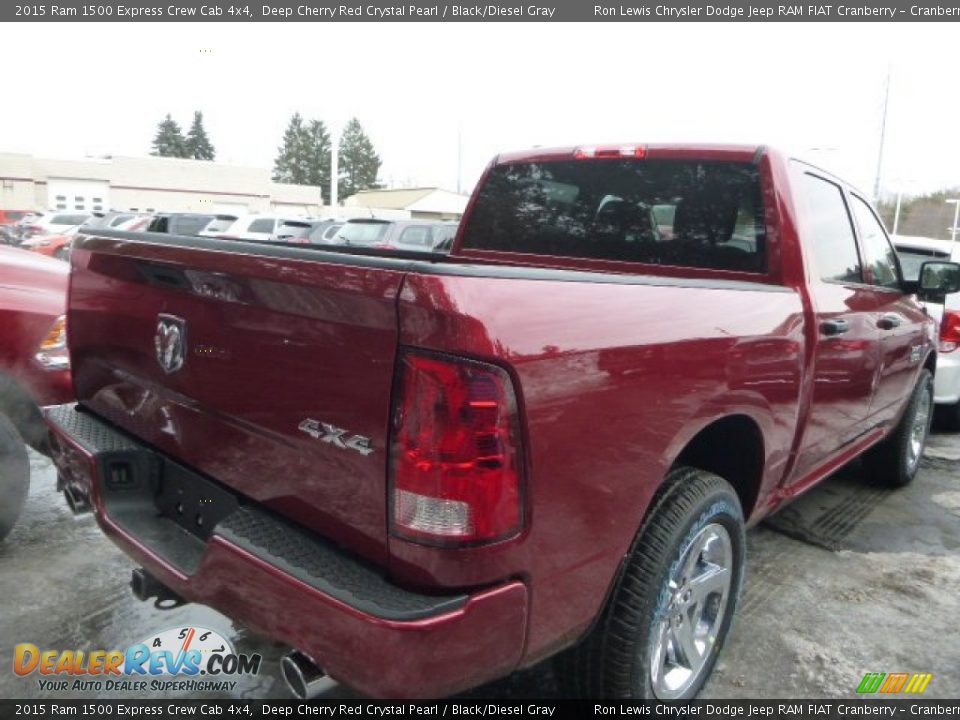 2015 Ram 1500 Express Crew Cab 4x4 Deep Cherry Red Crystal Pearl / Black/Diesel Gray Photo #8