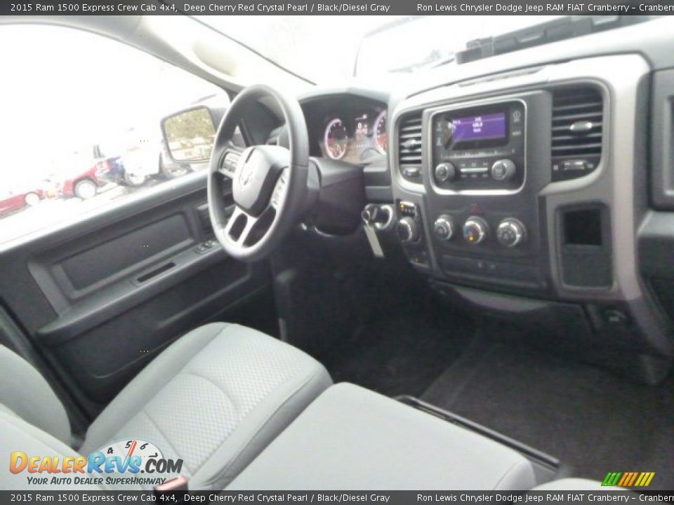 2015 Ram 1500 Express Crew Cab 4x4 Deep Cherry Red Crystal Pearl / Black/Diesel Gray Photo #12
