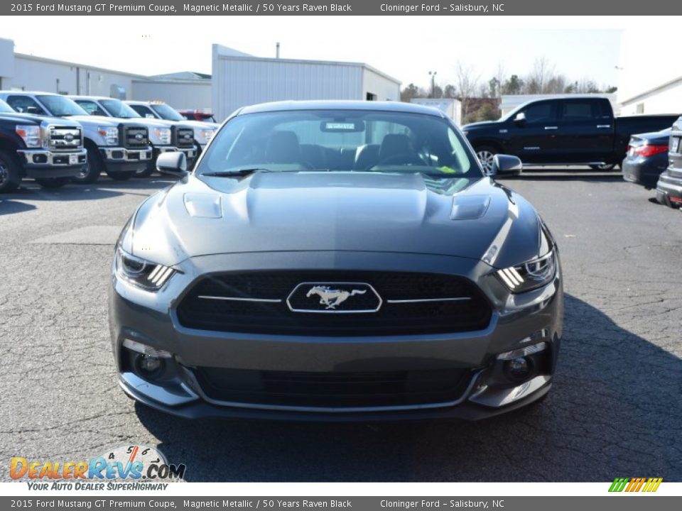2015 Ford Mustang GT Premium Coupe Magnetic Metallic / 50 Years Raven Black Photo #4