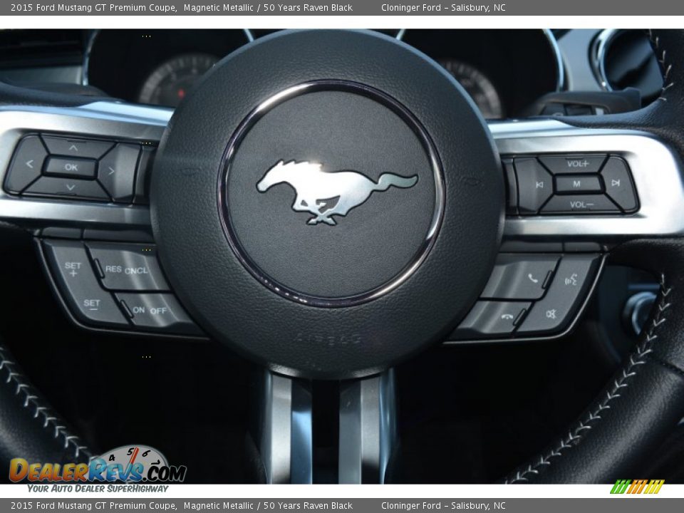 2015 Ford Mustang GT Premium Coupe Magnetic Metallic / 50 Years Raven Black Photo #19