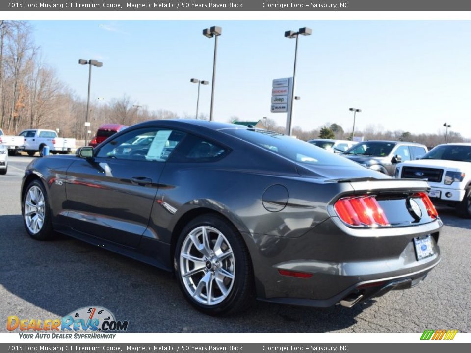 2015 Ford Mustang GT Premium Coupe Magnetic Metallic / 50 Years Raven Black Photo #24