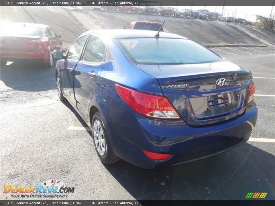 2015 Hyundai Accent GLS Pacific Blue / Gray Photo #6
