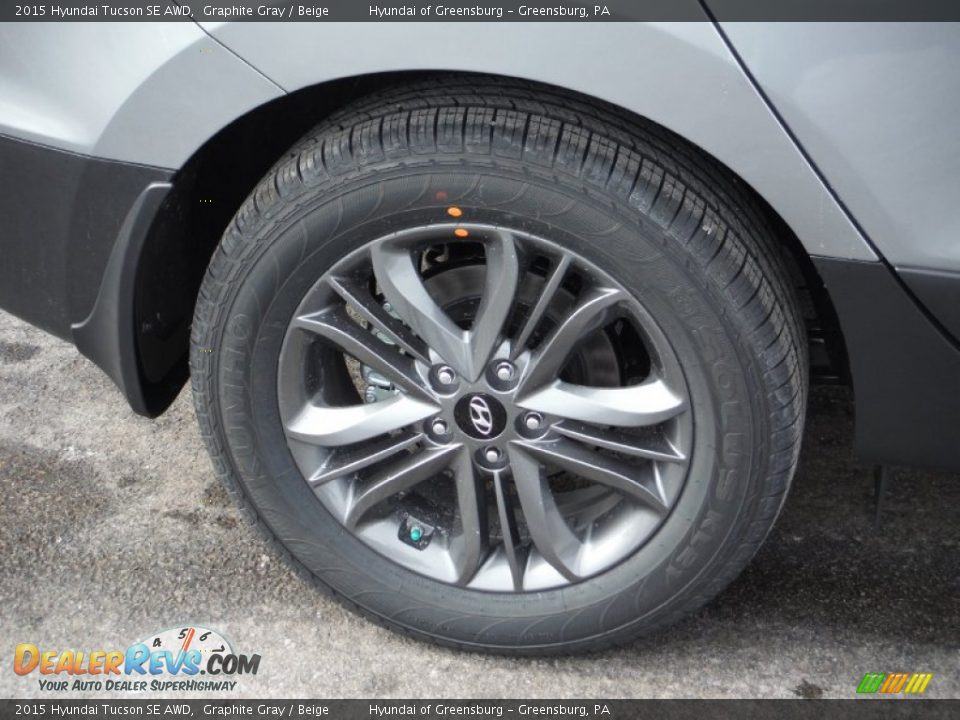 2015 Hyundai Tucson SE AWD Graphite Gray / Beige Photo #3
