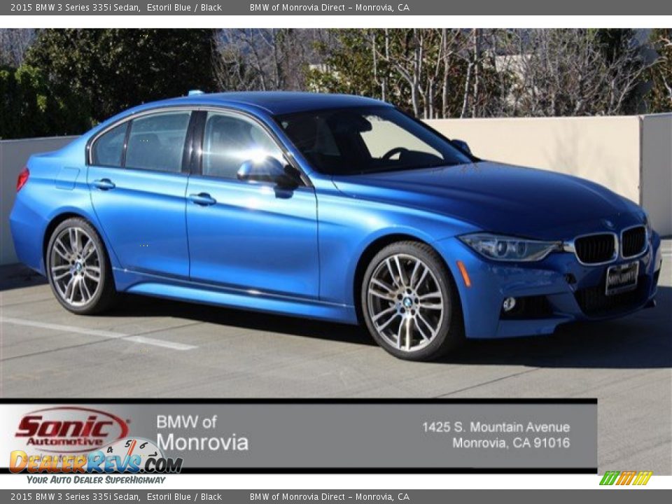 2015 BMW 3 Series 335i Sedan Estoril Blue / Black Photo #1