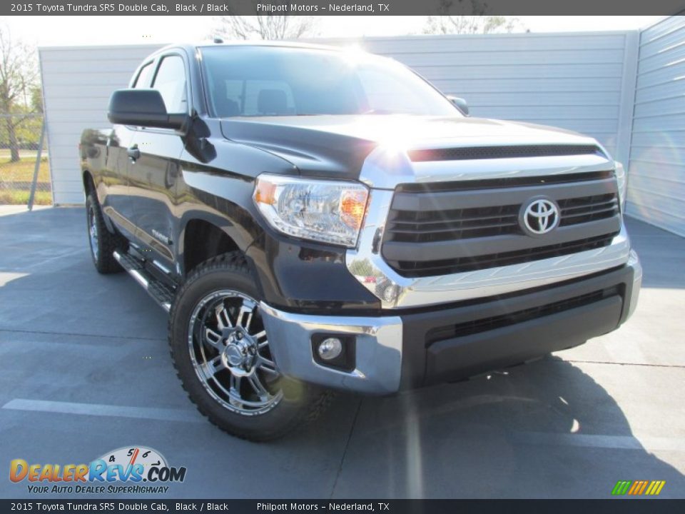 2015 Toyota Tundra SR5 Double Cab Black / Black Photo #2