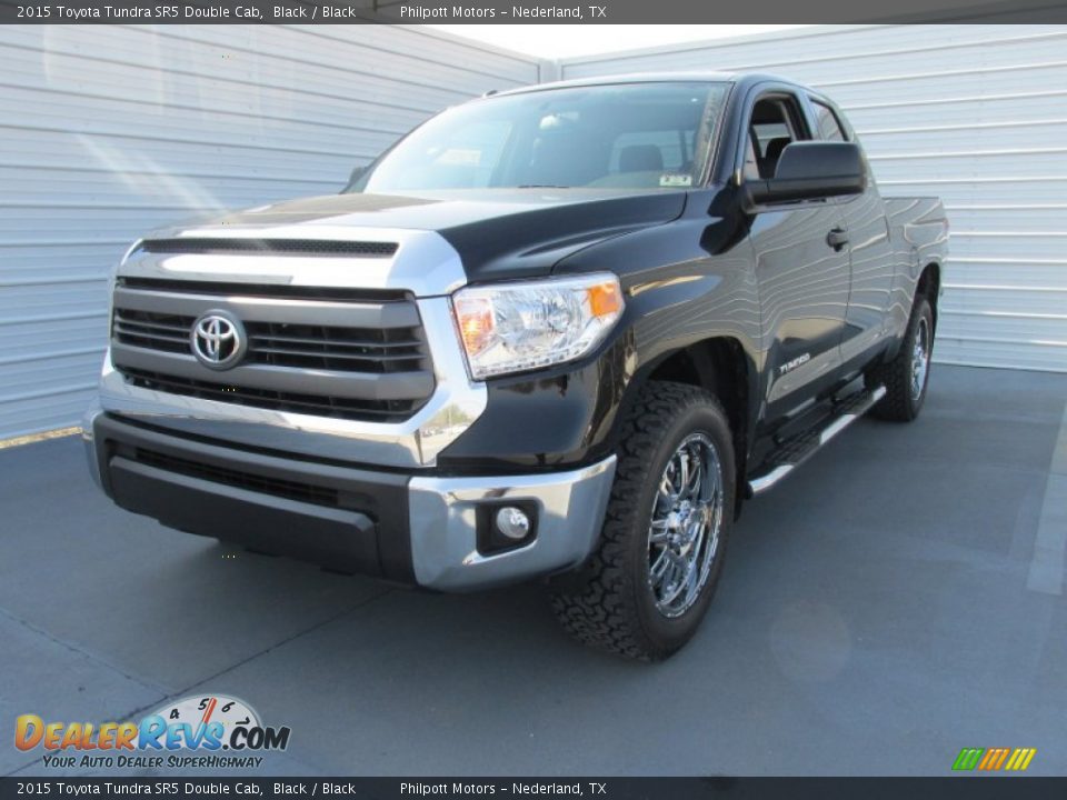 2015 Toyota Tundra SR5 Double Cab Black / Black Photo #7