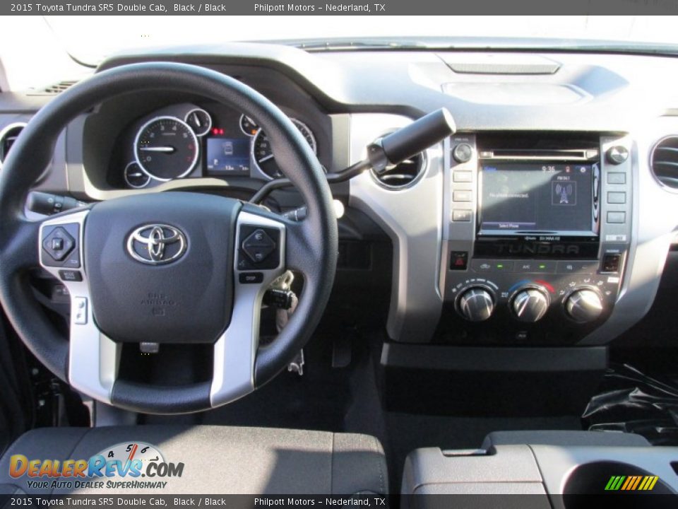 2015 Toyota Tundra SR5 Double Cab Black / Black Photo #25