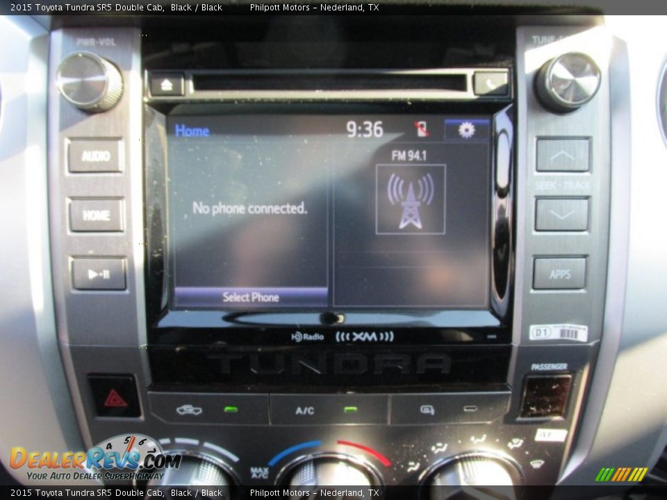 2015 Toyota Tundra SR5 Double Cab Black / Black Photo #27