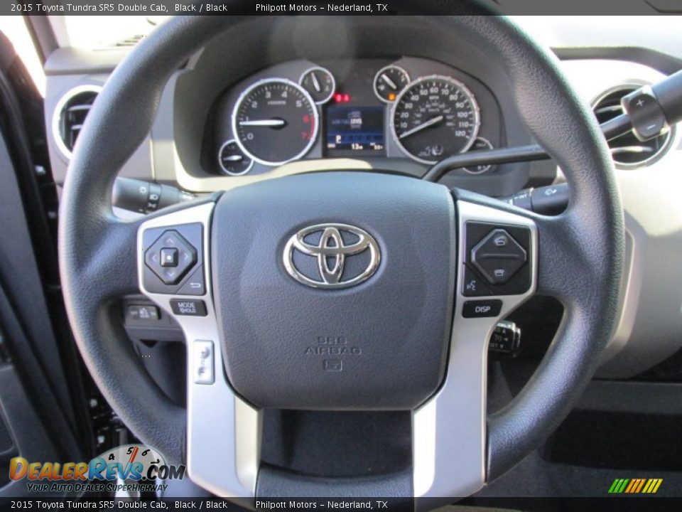 2015 Toyota Tundra SR5 Double Cab Black / Black Photo #29