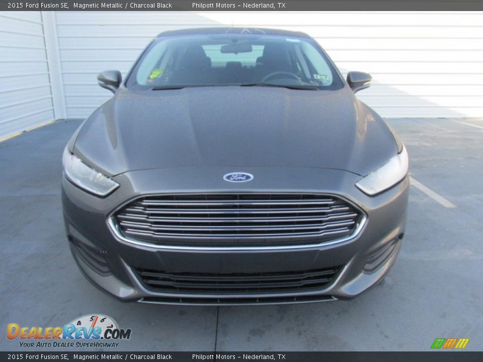 2015 Ford Fusion SE Magnetic Metallic / Charcoal Black Photo #8