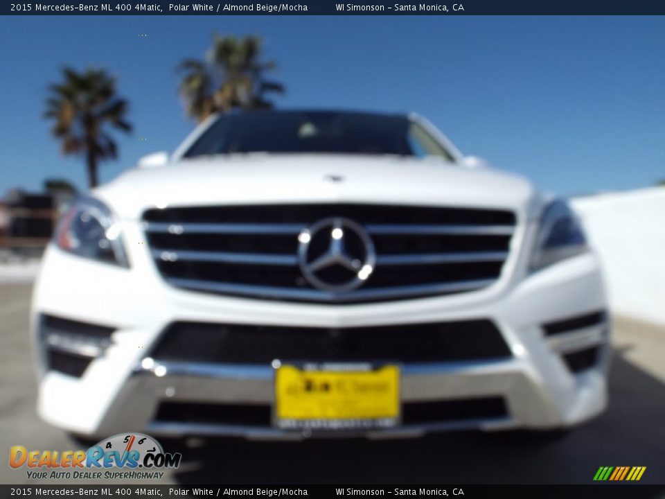 2015 Mercedes-Benz ML 400 4Matic Polar White / Almond Beige/Mocha Photo #2