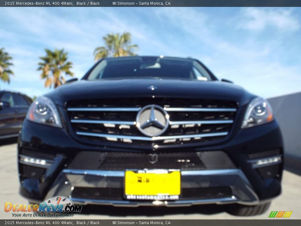 2015 Mercedes-Benz ML 400 4Matic Black / Black Photo #2