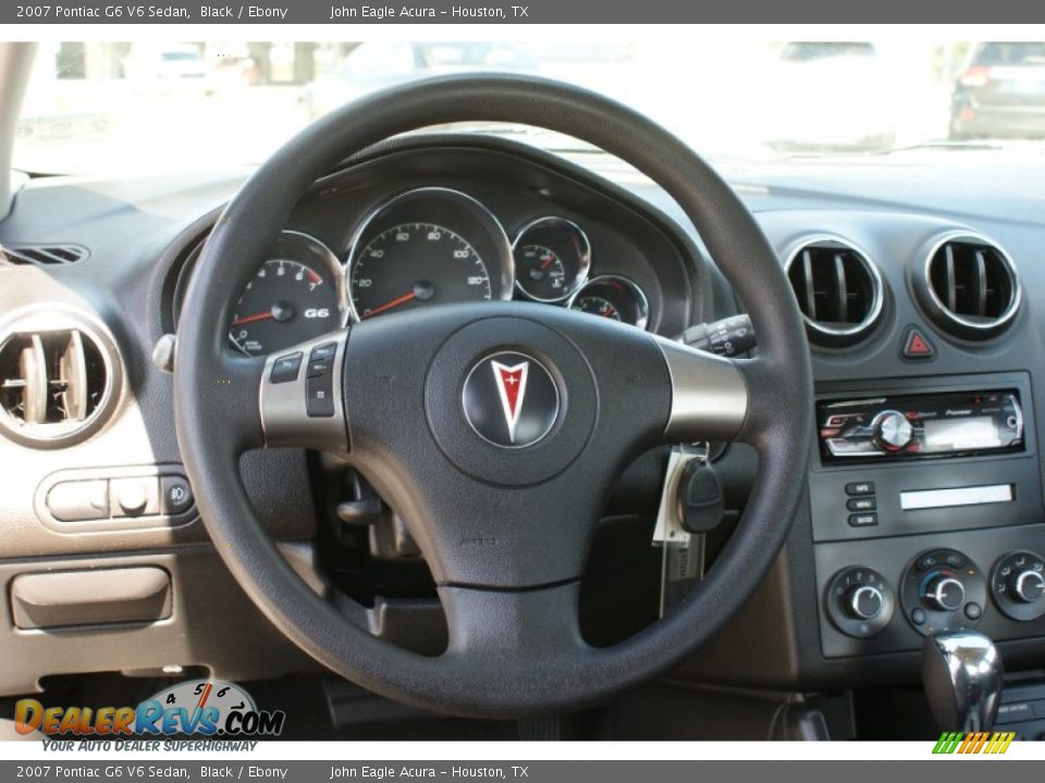 2007 Pontiac G6 V6 Sedan Black / Ebony Photo #31