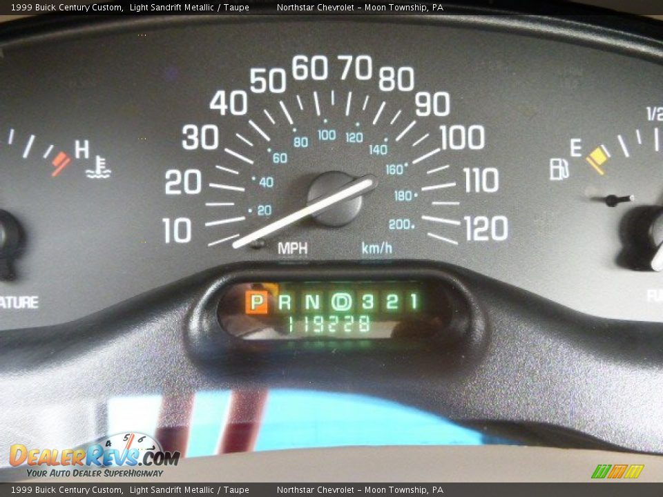 1999 Buick Century Custom Light Sandrift Metallic / Taupe Photo #14