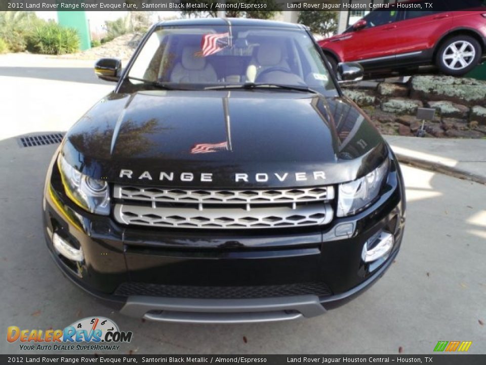 2012 Land Rover Range Rover Evoque Pure Santorini Black Metallic / Almond/Espresso Photo #5