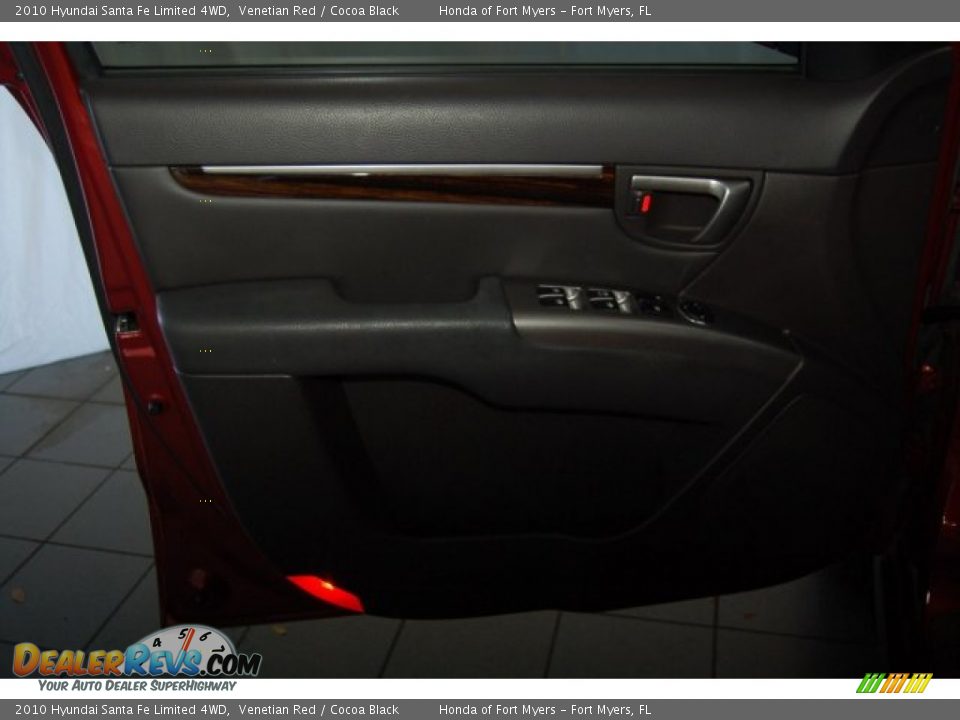 2010 Hyundai Santa Fe Limited 4WD Venetian Red / Cocoa Black Photo #12