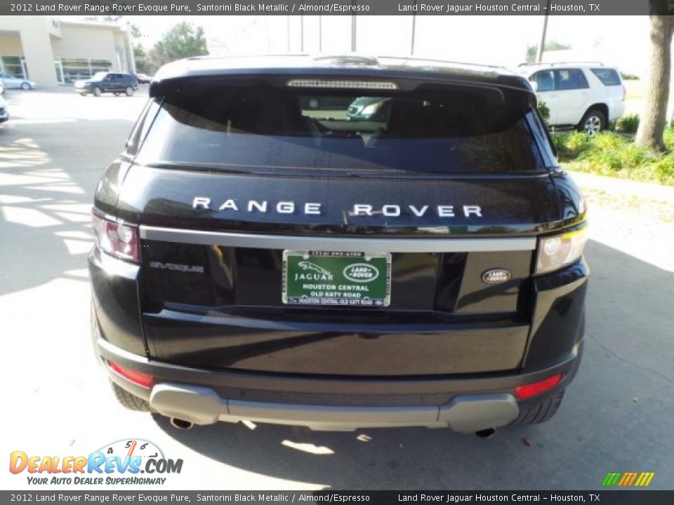 2012 Land Rover Range Rover Evoque Pure Santorini Black Metallic / Almond/Espresso Photo #9