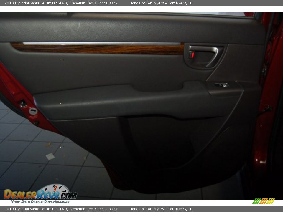 2010 Hyundai Santa Fe Limited 4WD Venetian Red / Cocoa Black Photo #26