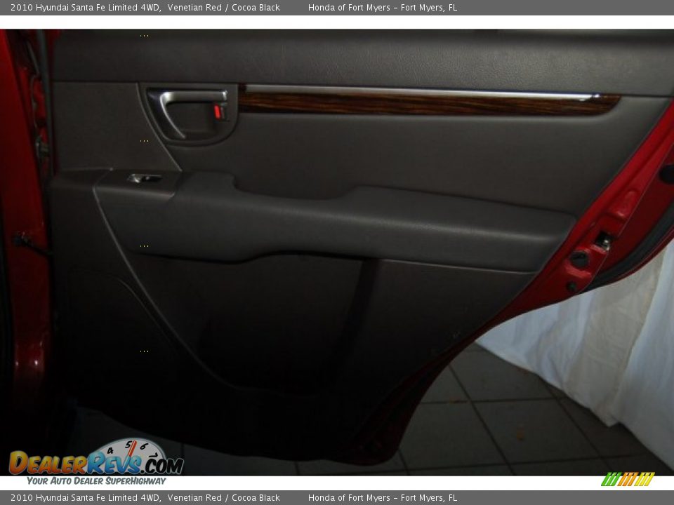 2010 Hyundai Santa Fe Limited 4WD Venetian Red / Cocoa Black Photo #32