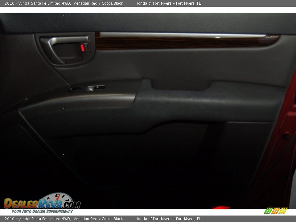 2010 Hyundai Santa Fe Limited 4WD Venetian Red / Cocoa Black Photo #34