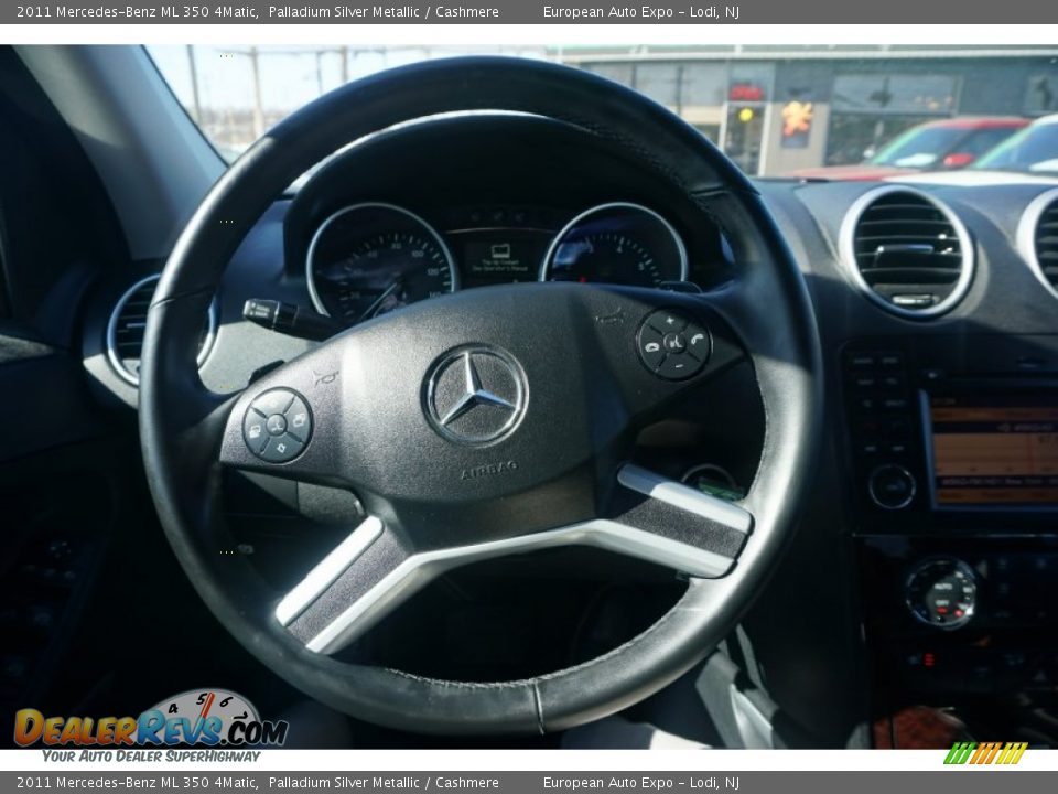 2011 Mercedes-Benz ML 350 4Matic Palladium Silver Metallic / Cashmere Photo #15
