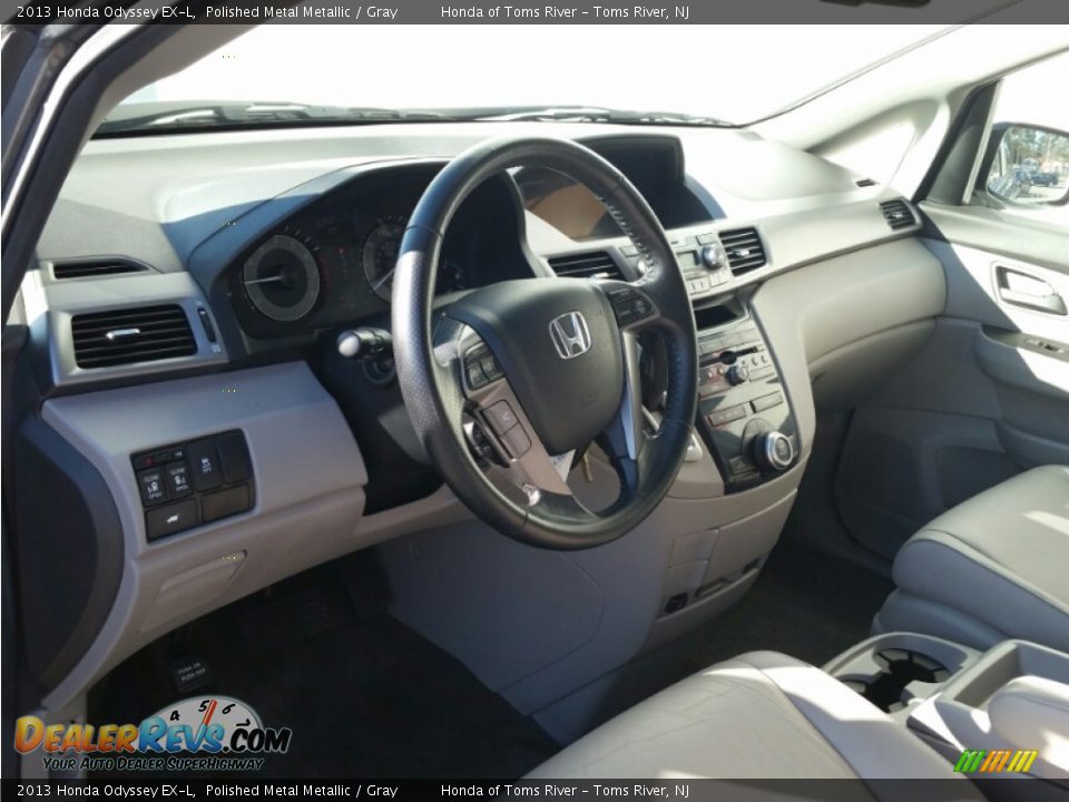 2013 Honda Odyssey EX-L Polished Metal Metallic / Gray Photo #15