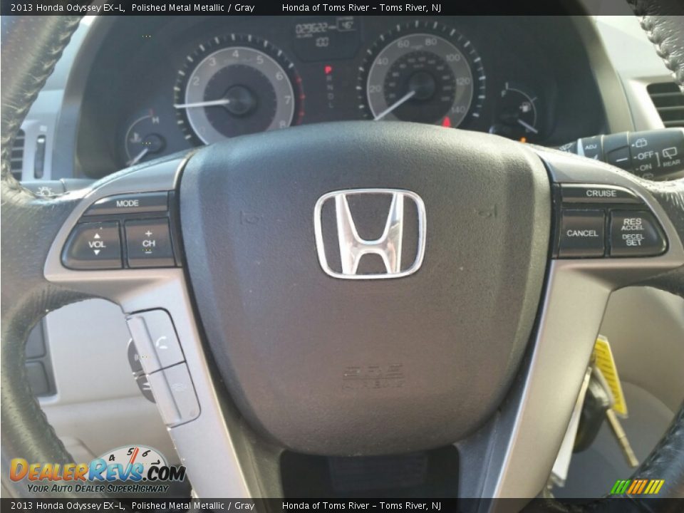 2013 Honda Odyssey EX-L Polished Metal Metallic / Gray Photo #21