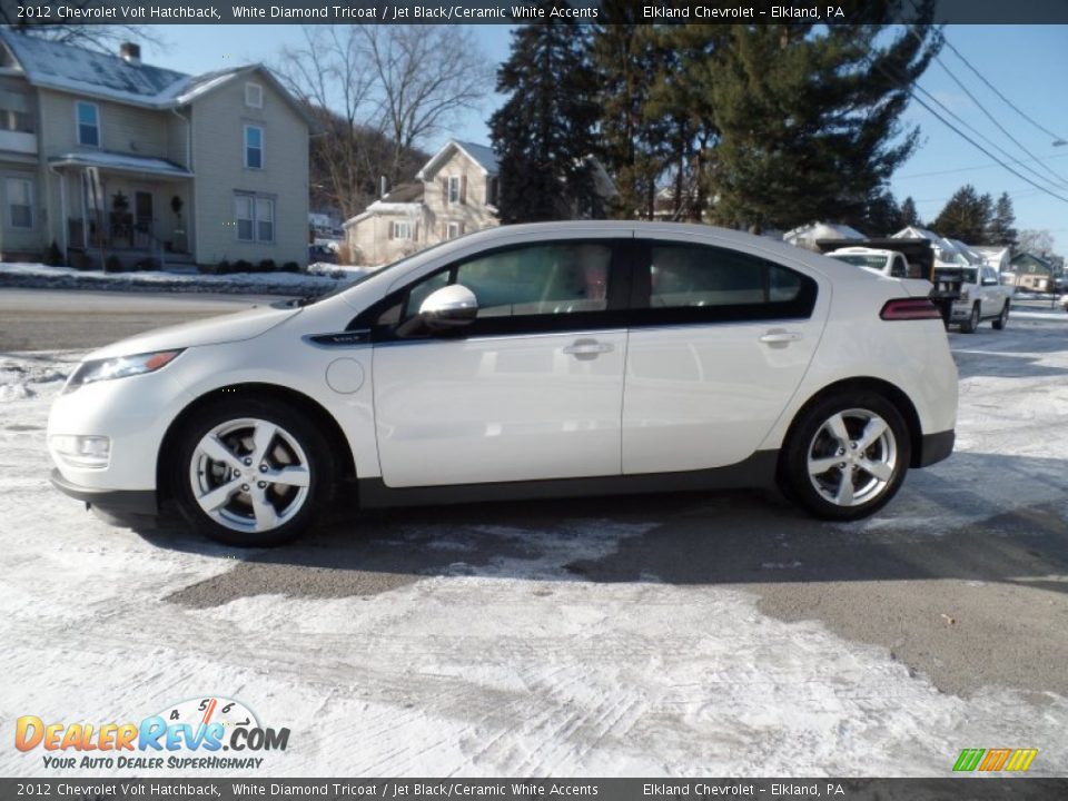 2012 Chevrolet Volt Hatchback White Diamond Tricoat / Jet Black/Ceramic White Accents Photo #1