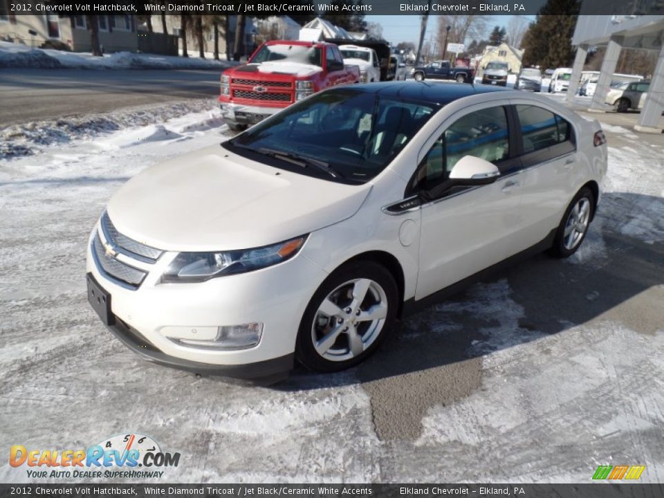 2012 Chevrolet Volt Hatchback White Diamond Tricoat / Jet Black/Ceramic White Accents Photo #2