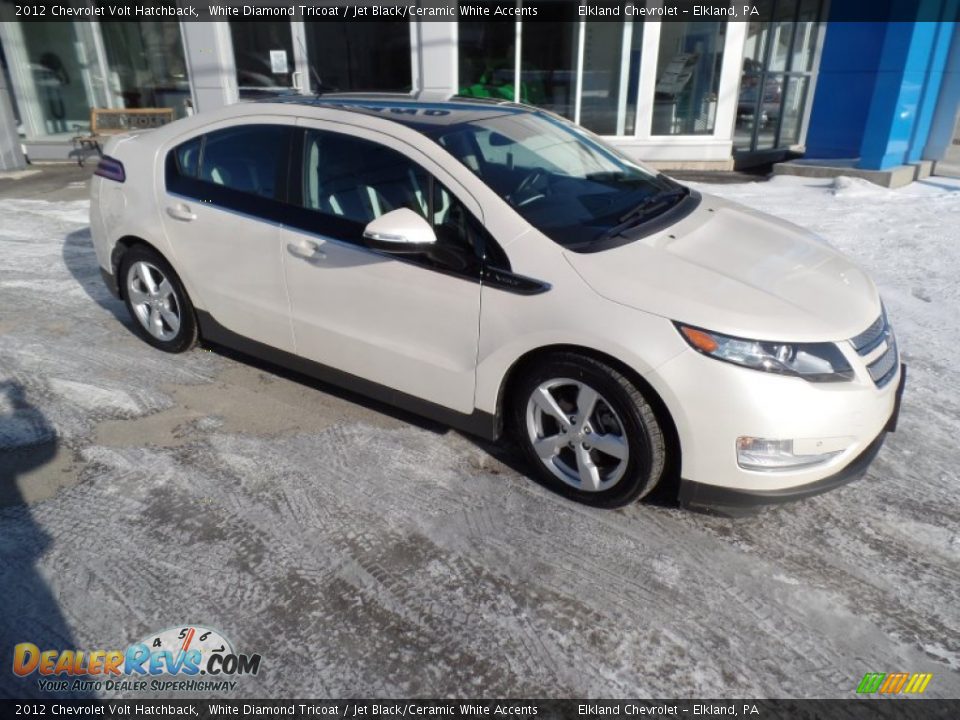 2012 Chevrolet Volt Hatchback White Diamond Tricoat / Jet Black/Ceramic White Accents Photo #4
